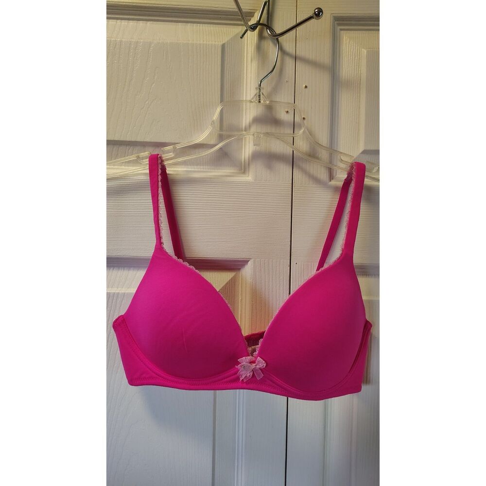 Lot of 3 Victoria's Secret Body Wireless No-Wire Bras 34B Pink Yellow Purple